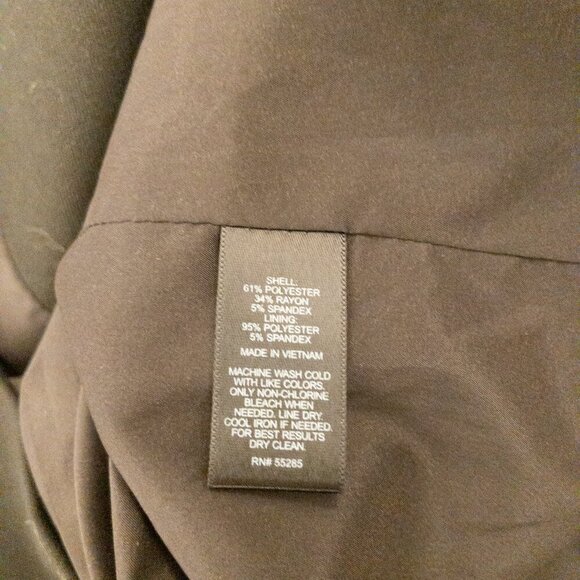 Express Black Ruched Sleeve Blazer Women’s Small Work Career Jacket - Picture 3 of 4